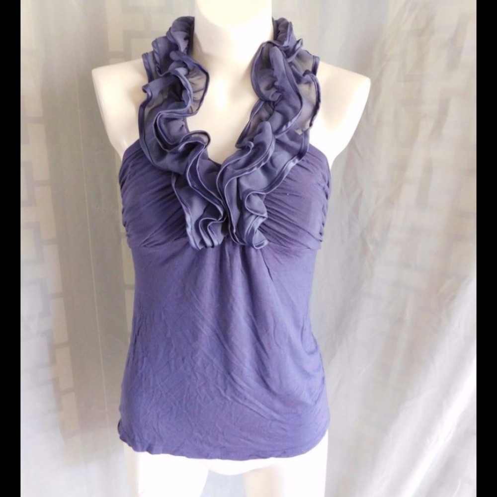 Express Ruffles Halter Top